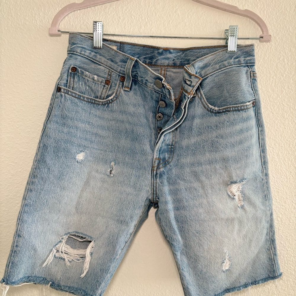 Levi's Distressed Denim Shorts